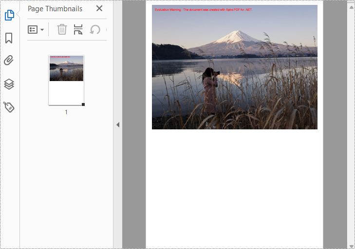 C#：画像を PDF に変換する方法