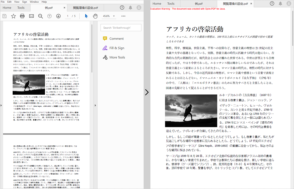 Java：PDF の閲覧環境を設定する方法