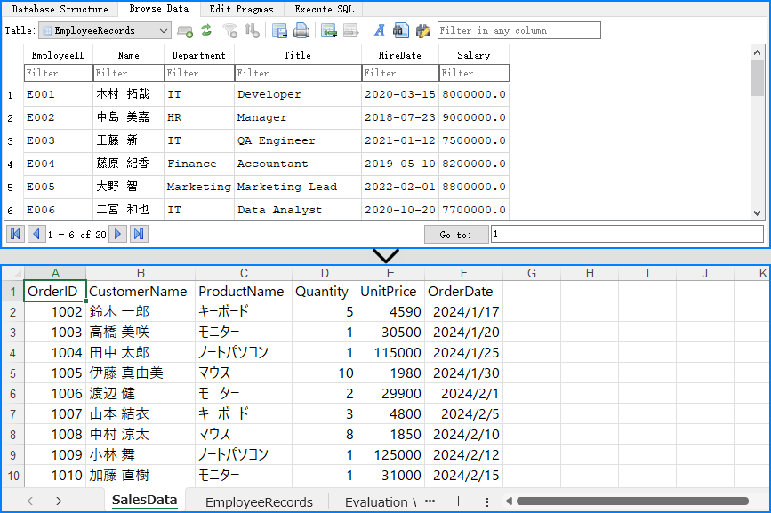 PythonでデータベースのデータをExcelファイルに書き出す