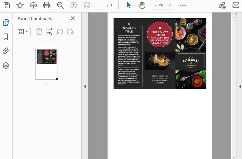 TIFF 画像を標準的な PDF ページに適合させる