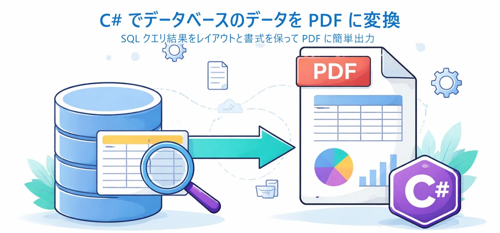 Spire.XLS for .NET を使用してデータベースを PDF に変換するチュートリアル
