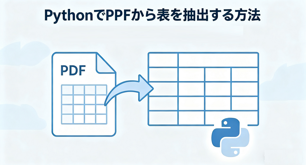 PythonでPDFから表を抽出するチュートリアル