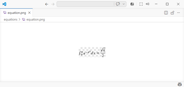 Word から画像としてレンダリングされた数式