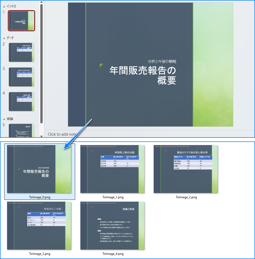 Python で PowerPoint を PNG、JPG、BMP 画像に変換