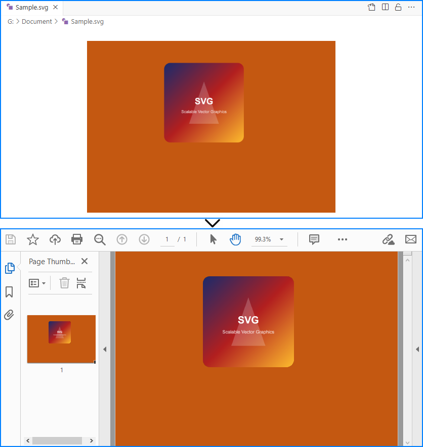 PythonでSVGをPDFに変換する